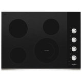 WHIRLPOOL  30-inch Electric Ceramic Glass Cooktop with Dual Radiant Element - Stainless Steel (WCE55US0HS)