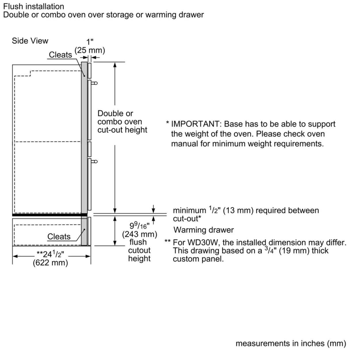 THERMADOR  Warming Drawer 30'' - Panel Ready (WD30W)