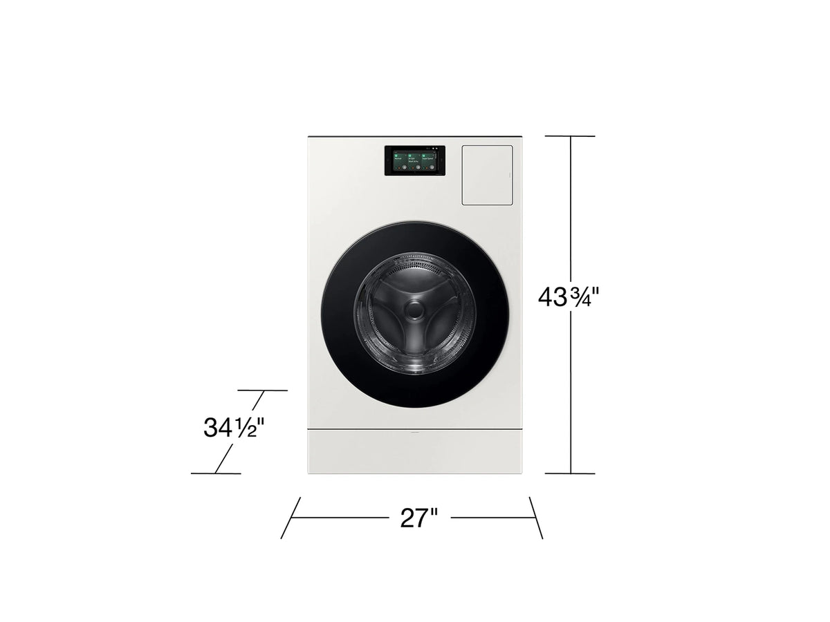 SAMSUNG  AI Home 7" LCD Display | AI OptiWash™ and Dry | 5.3 cu.ft. - Ivory (WD53DBA900HYA1)