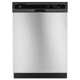 WHIRLPOOL Heavy-Duty Dishwasher with 1-Hour Wash Cycle - Stainless Steel (WDF330PAHS)