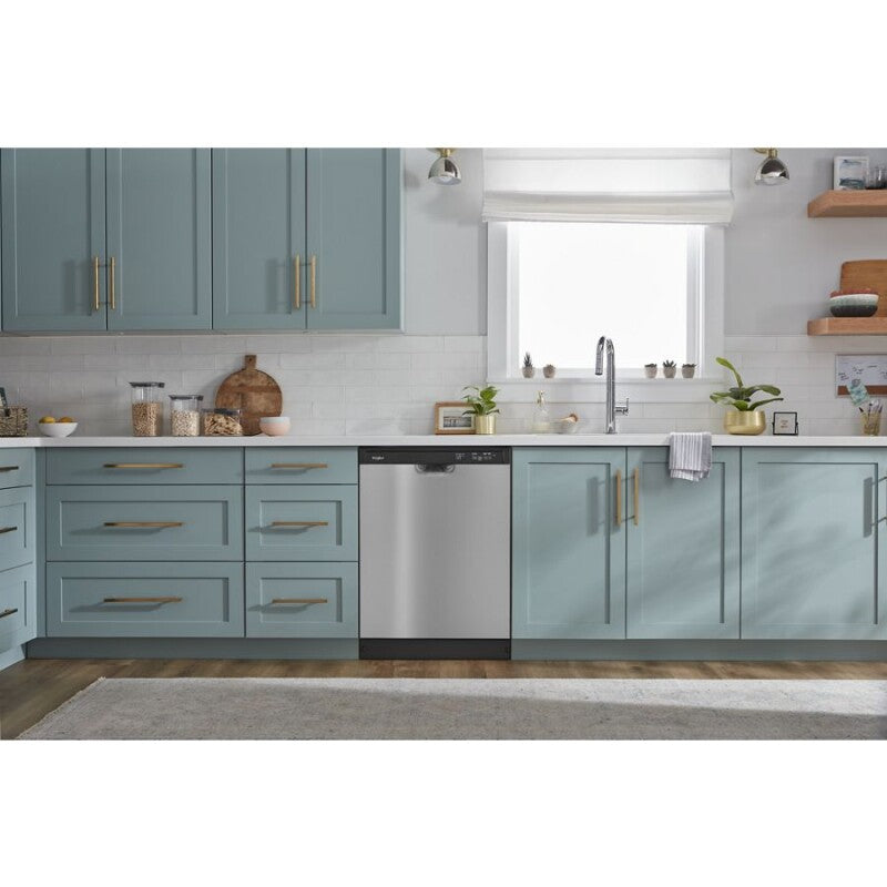 WHIRLPOOL Quiet Dishwasher with Heat Dry - Stainless Steel (WDF332PAMS)