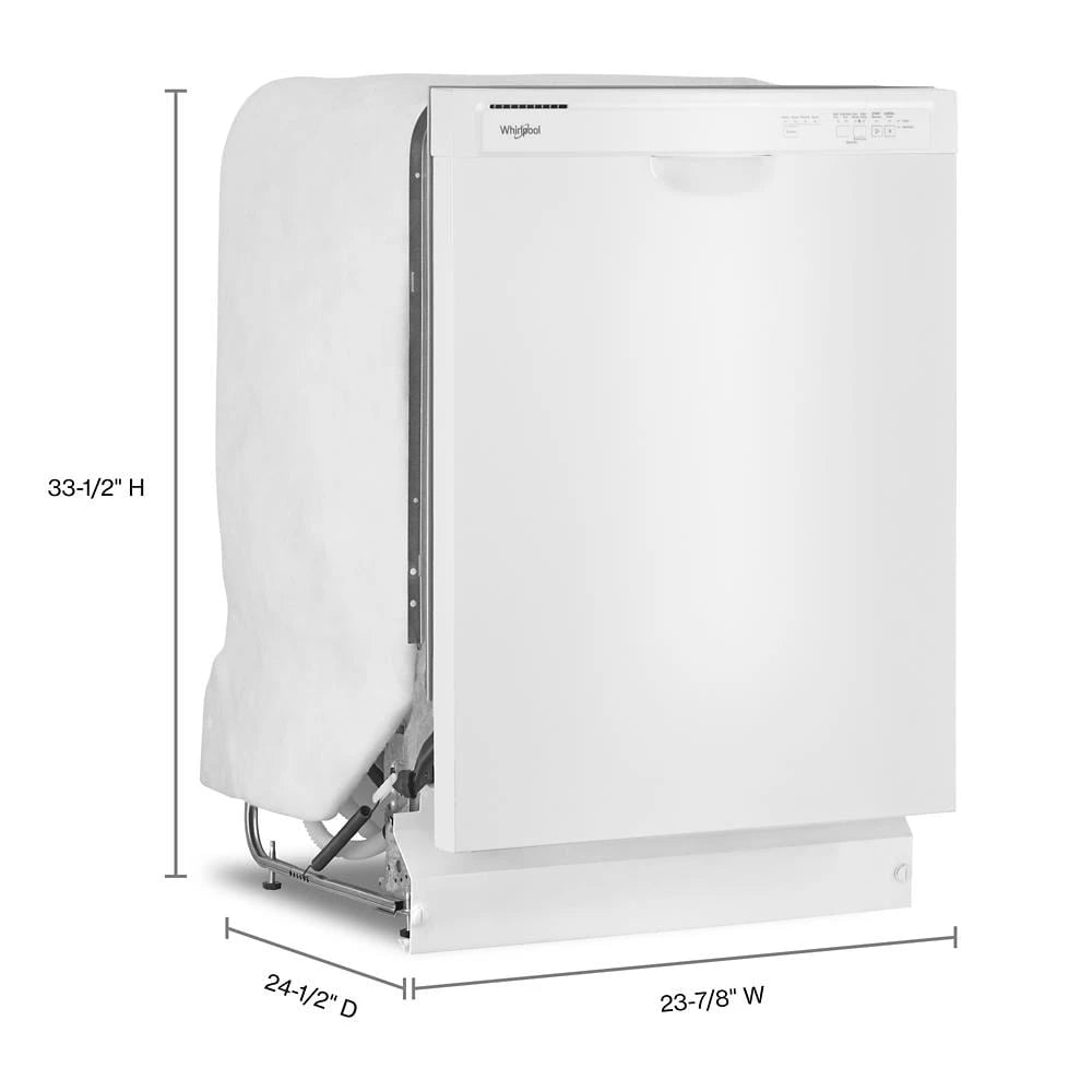 WHIRLPOOL  Quiet Dishwasher with Boost Cycle - White (WDF341PAPW)