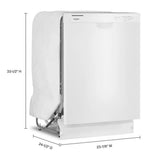 WHIRLPOOL  Quiet Dishwasher with Boost Cycle - White (WDF341PAPW)