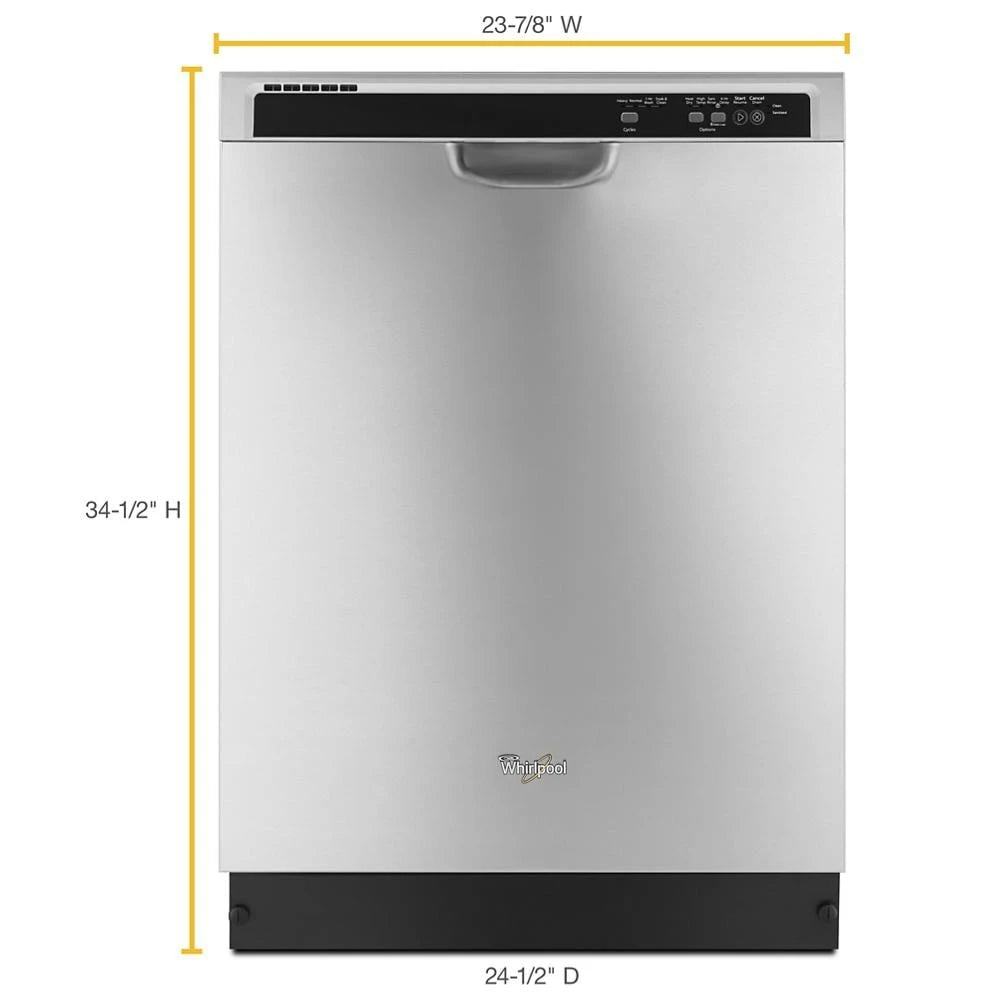Whirlpool  ENERGY STAR® certified dishwasher with 1-Hour Wash cycle - Monochromatic Stainless Steel (WDF520PADM)