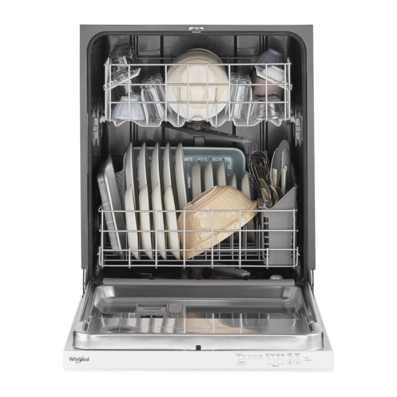 WHIRLPOOL Quiet Dishwasher with Boost Cycle and Pocket Handle - White (WDP540HAMW)
