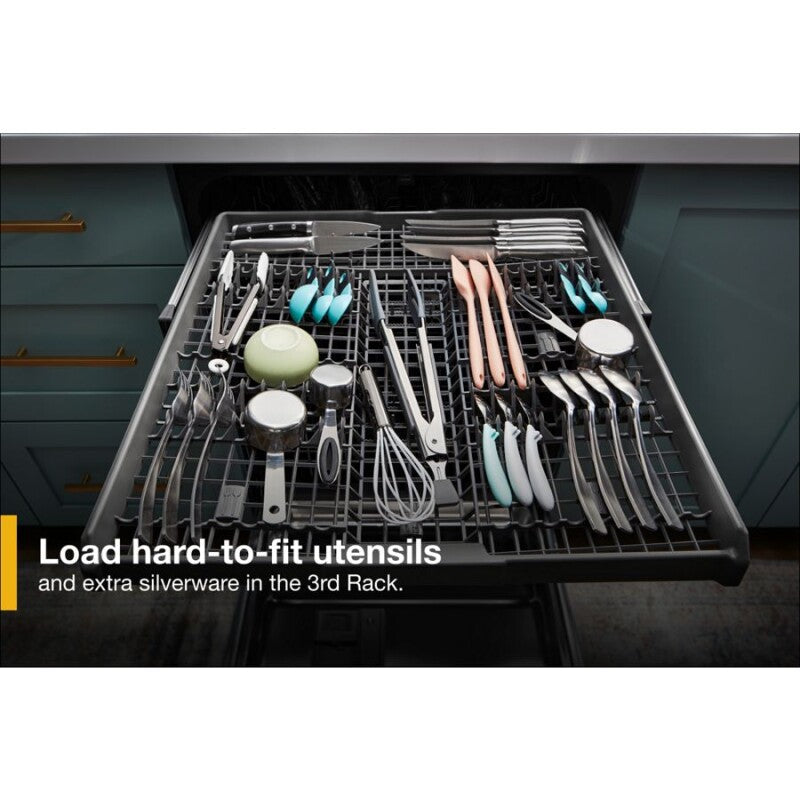 Whirlpool 51 dBA Quiet Dishwasher with 3rd Rack - Fingerprint Resistant Stainless Steel (WDT730HAMZ)