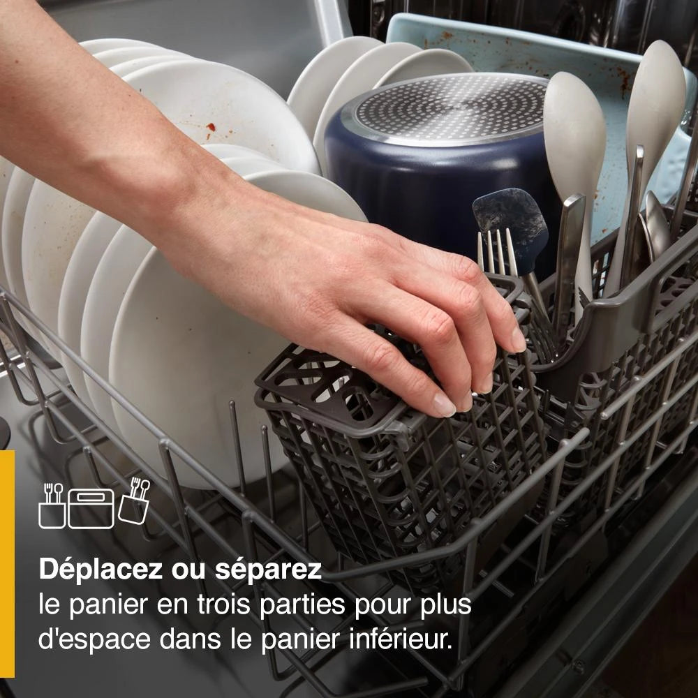 WHIRLPOOL  24” Stainless Steel Dishwasher with AI Intelligent Wash and Tall Top Rack - Fingerprint Resistant Stainless Steel (WDT740SALZ)