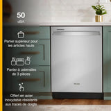 WHIRLPOOL  24” Stainless Steel Dishwasher with AI Intelligent Wash and Tall Top Rack - Fingerprint Resistant Stainless Steel (WDT740SALZ)