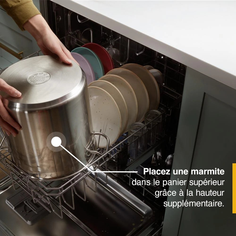 WHIRLPOOL  24” Stainless Steel Dishwasher with AI Intelligent Wash and Tall Top Rack - Fingerprint Resistant Stainless Steel (WDT740SALZ)