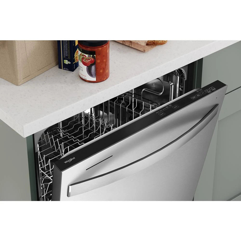 WHIRLPOOL  24” Stainless Steel Dishwasher with AI Intelligent Wash and Tall Top Rack - Fingerprint Resistant Stainless Steel (WDT740SALZ)
