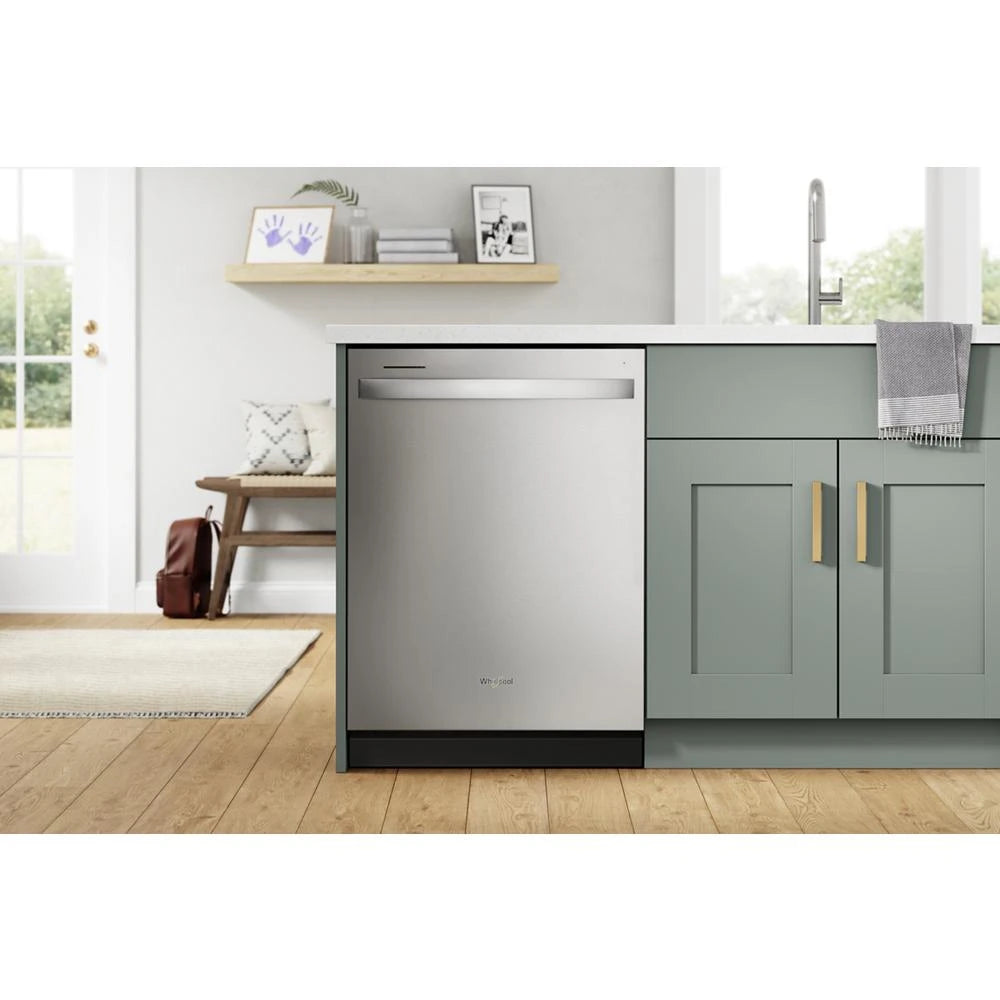 WHIRLPOOL  24” Stainless Steel Dishwasher with AI Intelligent Wash and Tall Top Rack - Fingerprint Resistant Stainless Steel (WDT740SALZ)