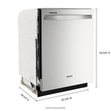 WHIRLPOOL  24” Stainless Steel Dishwasher with AI Intelligent Wash and Tall Top Rack - Fingerprint Resistant Stainless Steel (WDT740SALZ)