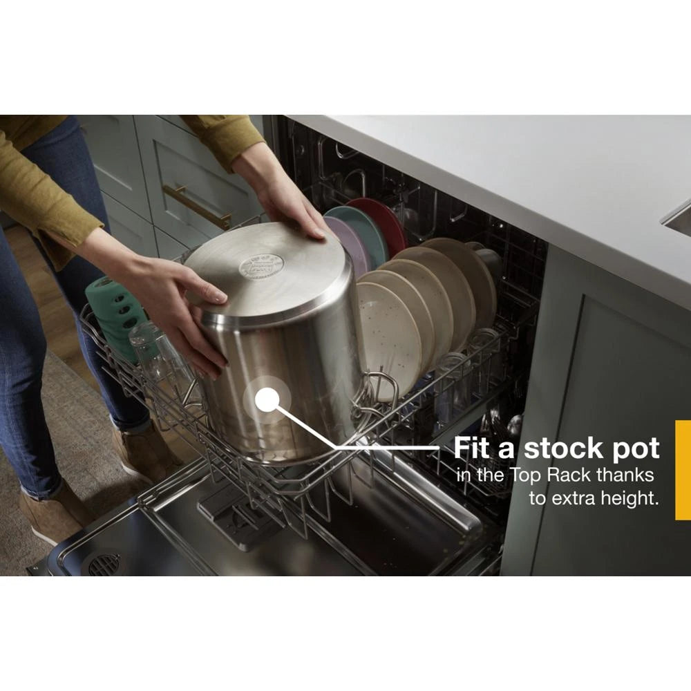 WHIRLPOOL  24” Stainless Steel Dishwasher with AI Intelligent Wash and Tall Top Rack - Fingerprint Resistant Stainless Steel (WDT740SALZ)