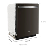 WHIRLPOOL  24” Dishwasher with AI Intelligent Wash - 47 dBA - Print Resist Black Stainless (WDT750SAKV)