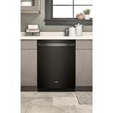 Whirlpool  24” Stainless Steel Dishwasher with AI Intelligent Wash - 47 dBA - Print Resist Black Stainless (WDT750SAKV)