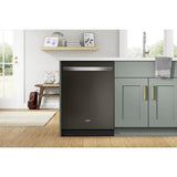 WHIRLPOOL  24” Dishwasher with AI Intelligent Wash - 47 dBA - Print Resist Black Stainless (WDT750SAKV)