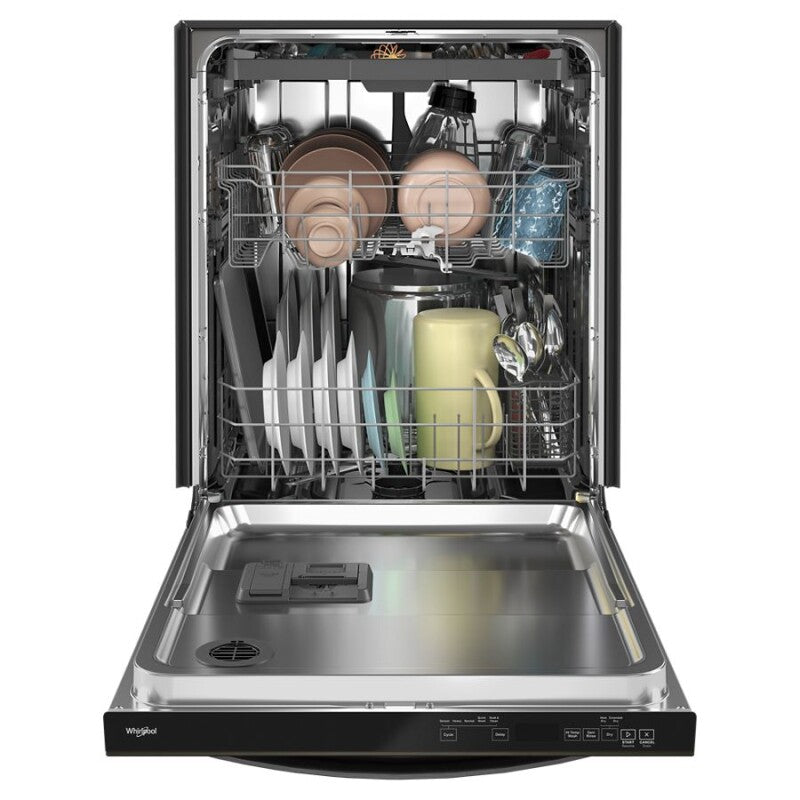 WHIRLPOOL 24” Stainless Steel Dishwasher with AI Intelligent Wash - 47 dBA - Print Resist Black Stainless (WDT750SAKV)