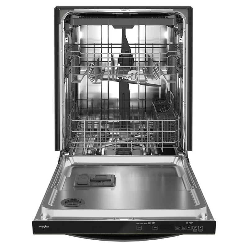 WHIRLPOOL 24” Stainless Steel Dishwasher with AI Intelligent Wash - 47 dBA - Print Resist Black Stainless (WDT750SAKV)