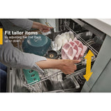 WHIRLPOOL 24” Stainless Steel Dishwasher with AI Intelligent Wash - 47 dBA - Print Resist Black Stainless (WDT750SAKV)