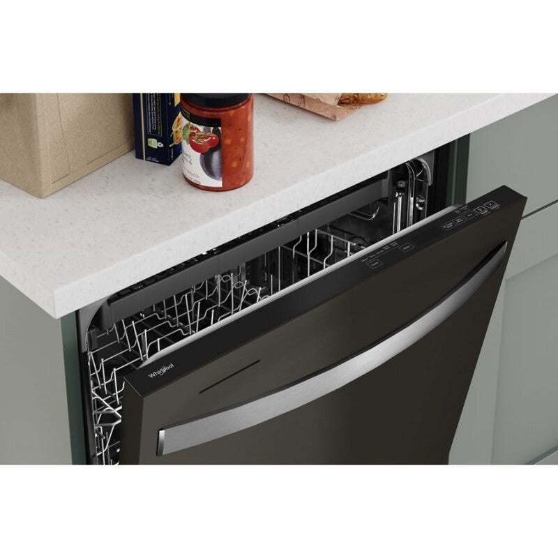 WHIRLPOOL 24” Stainless Steel Dishwasher with AI Intelligent Wash - 47 dBA - Print Resist Black Stainless (WDT750SAKV)