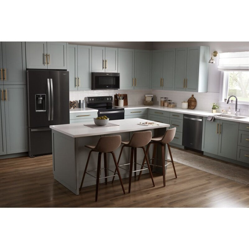 WHIRLPOOL 24” Stainless Steel Dishwasher with AI Intelligent Wash - 47 dBA - Print Resist Black Stainless (WDT750SAKV)