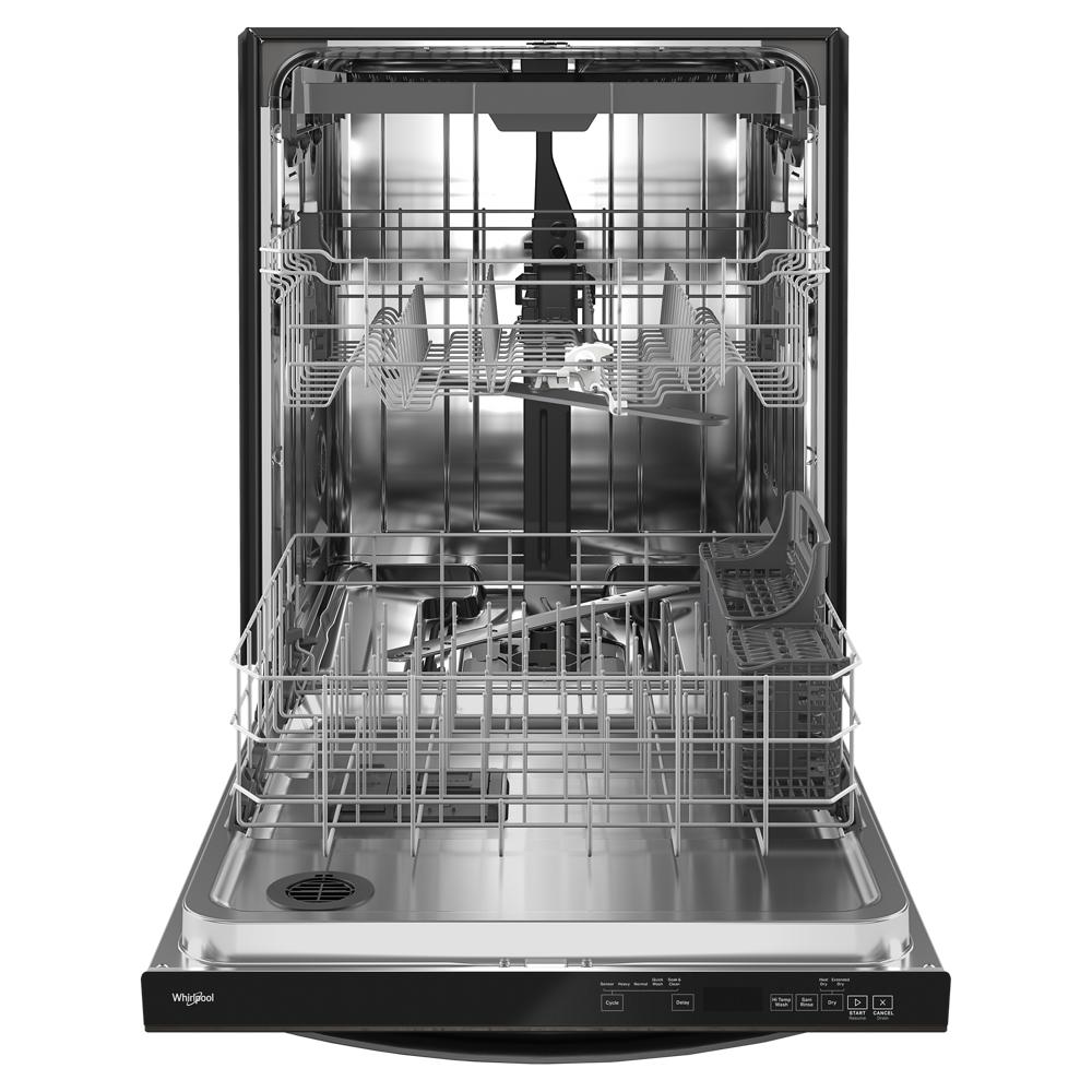 Whirlpool 24” Stainless Steel Dishwasher with AI Intelligent Wash - 47 dBA - Print Resist Black Stainless (WDT750SAKV)
