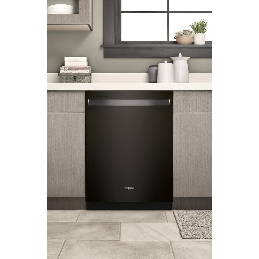 Whirlpool 24” Stainless Steel Dishwasher with AI Intelligent Wash - 47 dBA - Print Resist Black Stainless (WDT750SAKV)