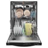 Whirlpool 24” Stainless Steel Dishwasher with AI Intelligent Wash - 47 dBA - Print Resist Black Stainless (WDT750SAKV)