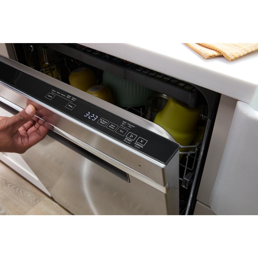 Whirlpool 24” Stainless Steel Dishwasher with AI Intelligent Wash - 47 dBA - Print Resist Black Stainless (WDT750SAKV)