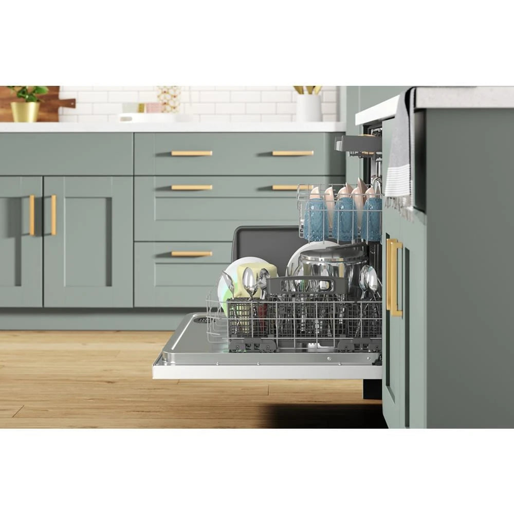 WHIRLPOOL  24” Dishwasher with AI Intelligent Wash - 47 dBA - White (WDT750SAKW)