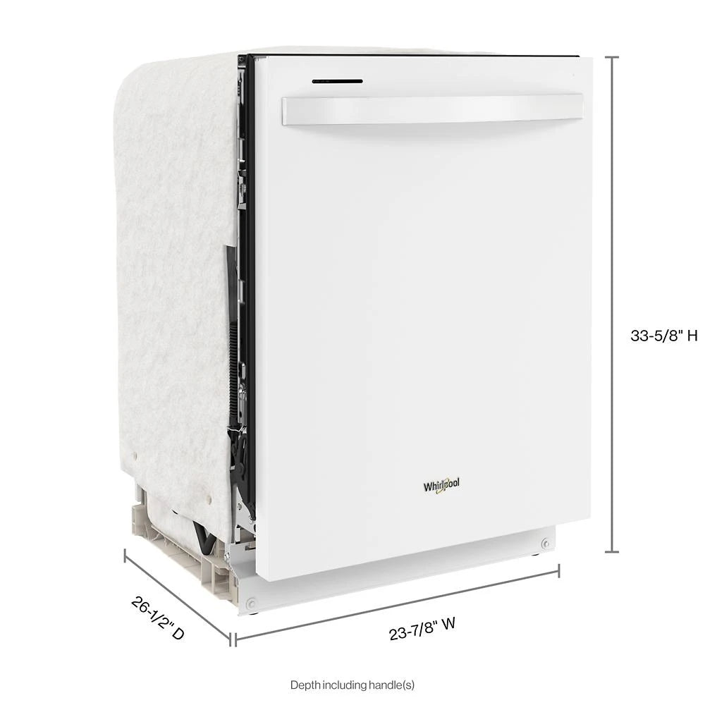 WHIRLPOOL  24” Dishwasher with AI Intelligent Wash - 47 dBA - White (WDT750SAKW)