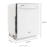 WHIRLPOOL  24” Dishwasher with AI Intelligent Wash - 47 dBA - White (WDT750SAKW)