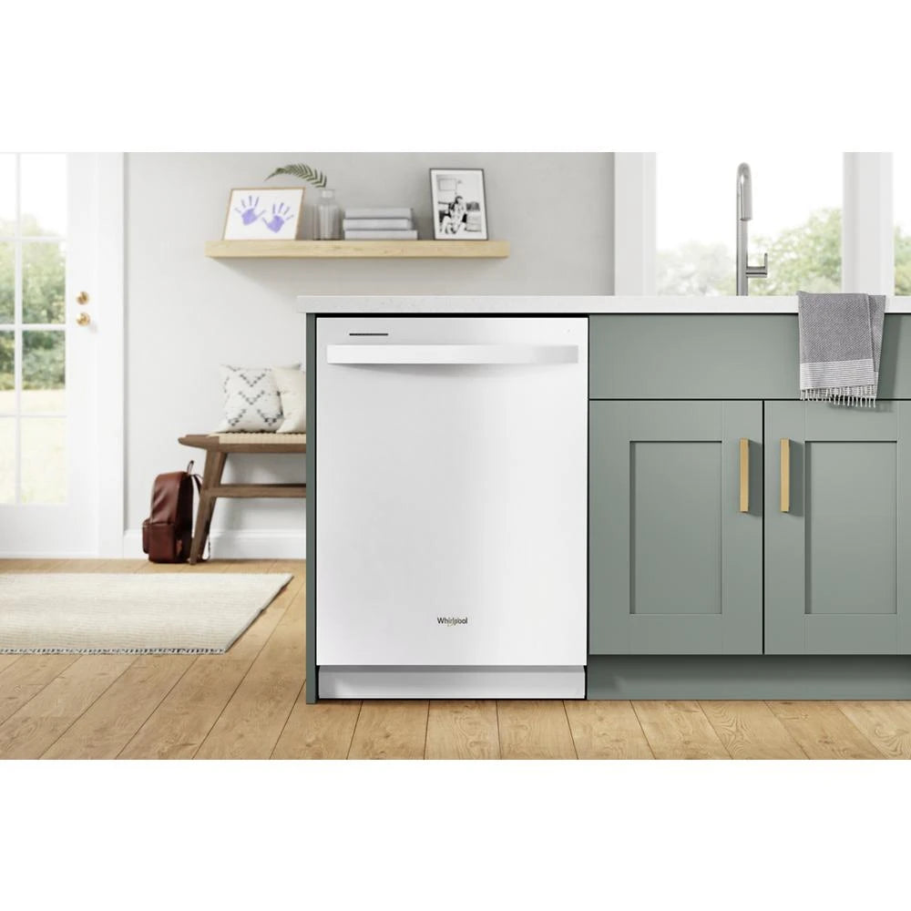 Whirlpool  24” Stainless Steel Dishwasher with AI Intelligent Wash - 47 dBA - White (WDT750SAKW)