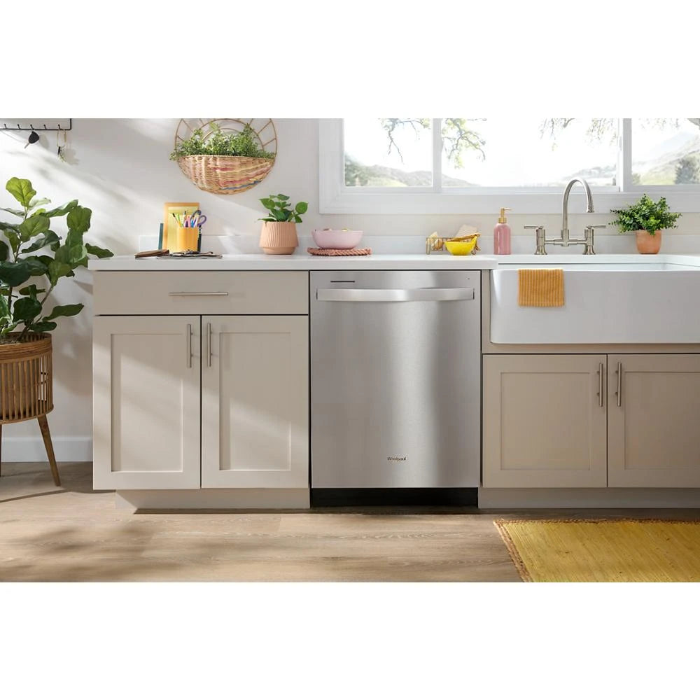 Whirlpool  24” Stainless Steel Dishwasher with AI Intelligent Wash - 47 dBA - White (WDT750SAKW)