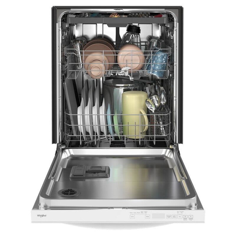 WHIRLPOOL 24” Stainless Steel Dishwasher with AI Intelligent Wash - 47 dBA - White (WDT750SAKW)