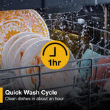 WHIRLPOOL  24” Stainless Steel Dishwasher with AI Intelligent Wash - 47 dBA - Fingerprint Resistant Stainless Steel (WDT750SAKZ)