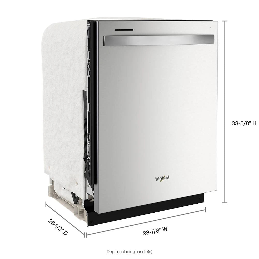 WHIRLPOOL  24” Stainless Steel Dishwasher with AI Intelligent Wash - 47 dBA - Fingerprint Resistant Stainless Steel (WDT750SAKZ)