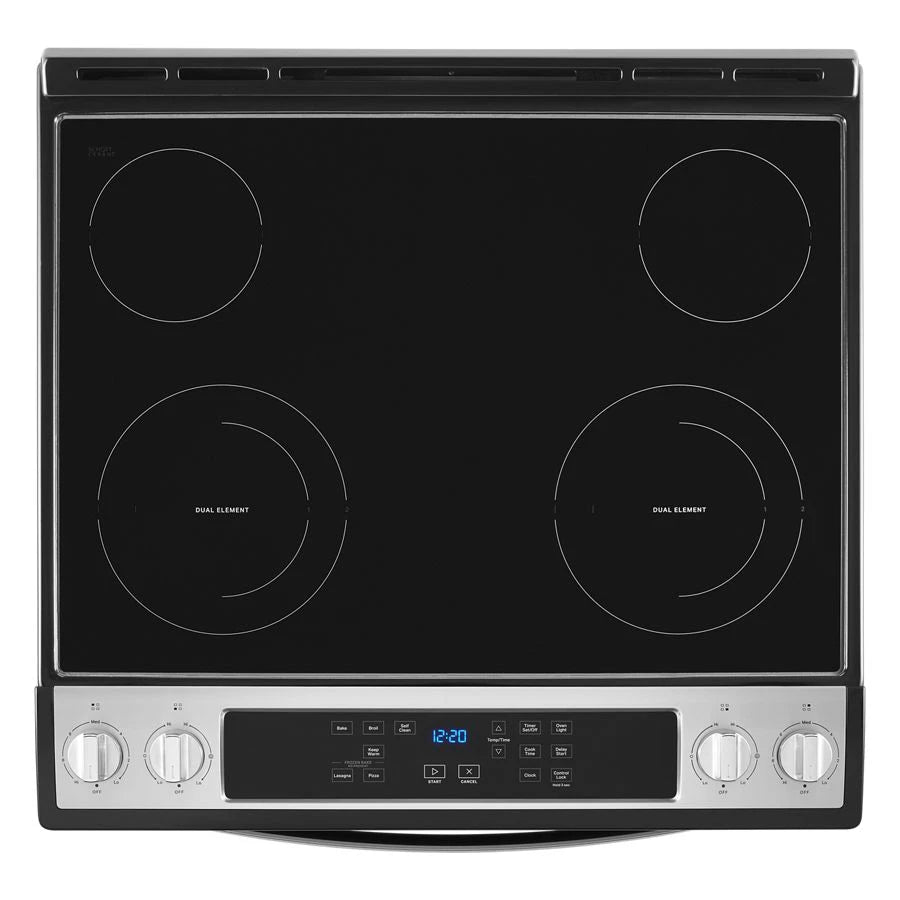 WHIRLPOOL  4.8 Cu. Ft. Whirlpool® Electric Range with Frozen Bake™ Technology - Stainless Steel (WEE515S0LS)
