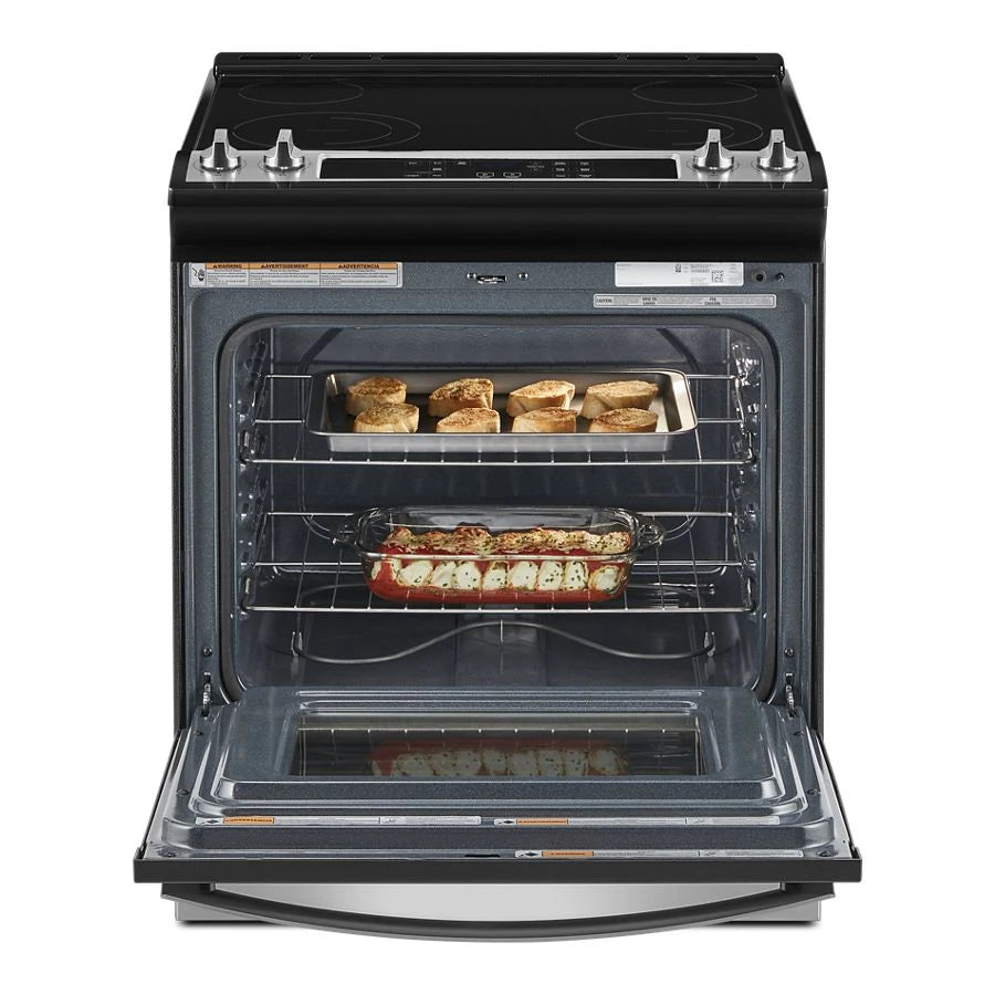 Whirlpool  4.8 Cu. Ft. Electric Range with Frozen Bake™ Technology - Stainless Steel (WEE515S0LS)
