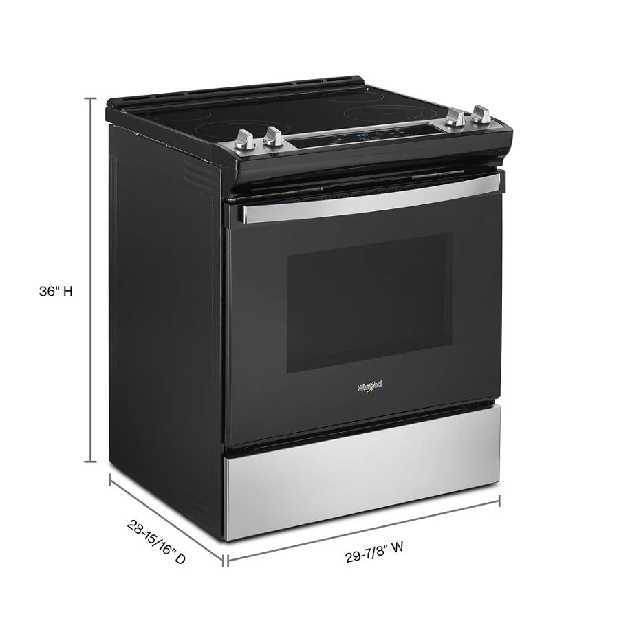 WHIRLPOOL  4.8 Cu. Ft. Whirlpool® Electric Range with Frozen Bake™ Technology - Stainless Steel (WEE515S0LS)