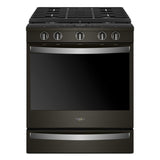 Whirlpool 5.8 cu. ft. Smart Slide-in Gas Range with Air Fry, when Connected - Black Stainless (WEG750H0HV)