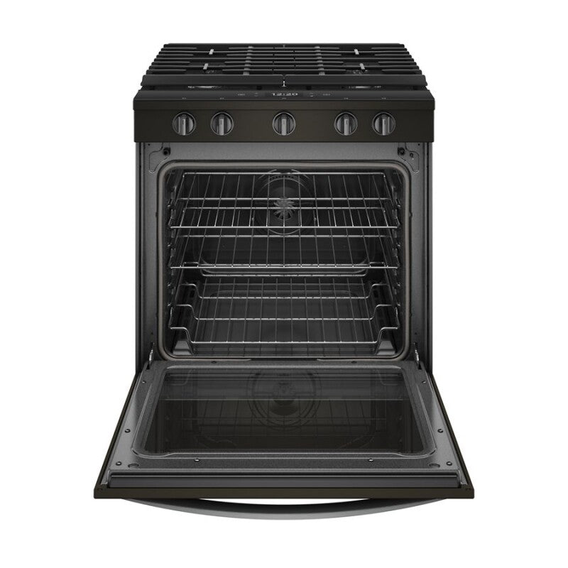 Whirlpool 5.8 cu. ft. Smart Slide-in Gas Range with Air Fry, when Connected - Black Stainless (WEG750H0HV)