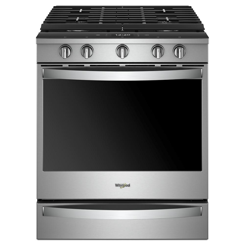 Whirlpool 5.8 cu. ft. Smart Slide-in Gas Range with Air Fry, when Connected - Fingerprint Resistant Stainless Steel (WEG750H0HZ)