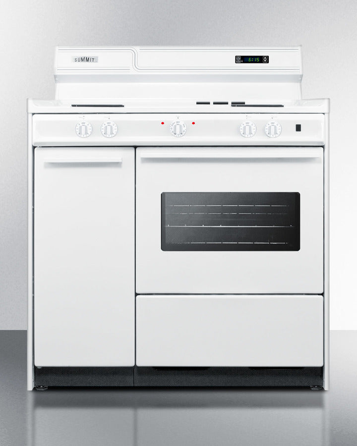SUMMIT  36" Wide Electric Coil Top Range - White (WEM430KW)