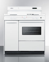SUMMIT  36" Wide Electric Coil Top Range - White (WEM430KW)