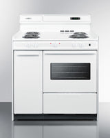 SUMMIT  36" Wide Electric Coil Top Range - White (WEM430KW)
