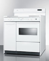 SUMMIT  36" Wide Electric Coil Top Range - White (WEM430KW)
