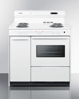 SUMMIT  36" Wide Electric Coil Top Range - White (WEM430KW)