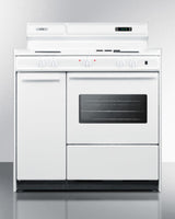 SUMMIT  36" Wide Electric Coil Top Range - White (WEM430KW)