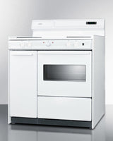 SUMMIT  36" Wide Electric Coil Top Range - White (WEM430KW)